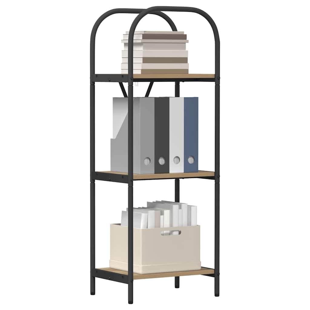 Bogreol 3 niveauer 40 x 30 x 109 cm Konstrueret træ
