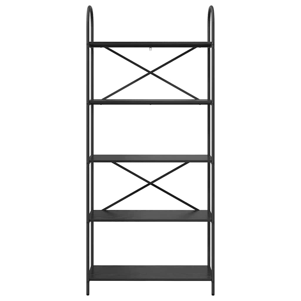 Bogreol Sort eg 80 x 30 x 183 cm Konstrueret træ