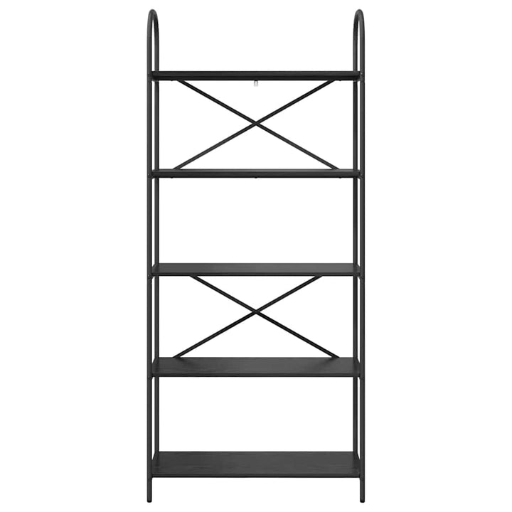 Bogreol Sort eg 80 x 30 x 183 cm Konstrueret træ