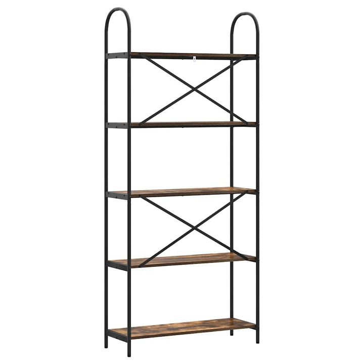 Bogreol Røget eg 80 x 30 x 183 cm Konstrueret træ
