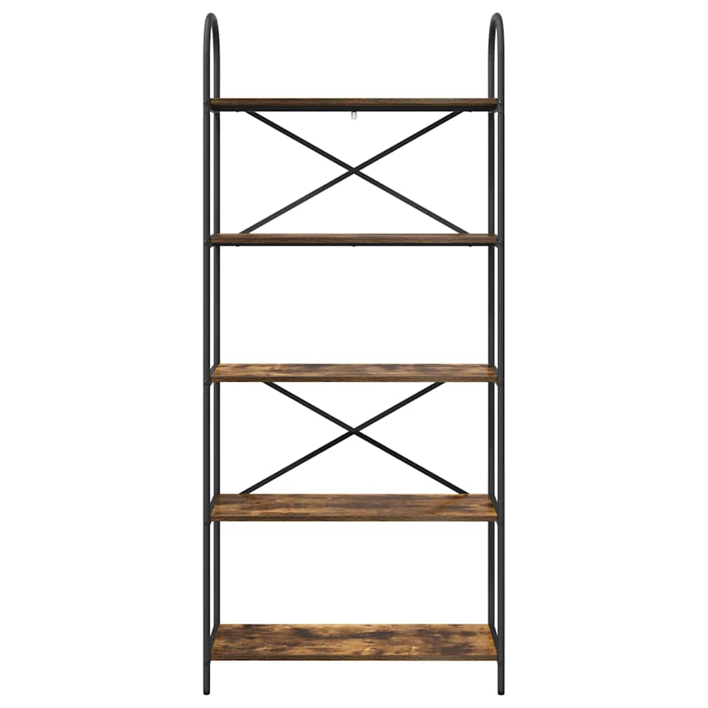 Bogreol Røget eg 80 x 30 x 183 cm Konstrueret træ