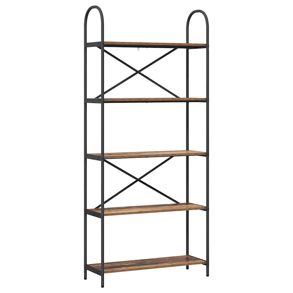 Bogreol Gammelt træ 80 x 30 x 183 cm Konstrueret træ