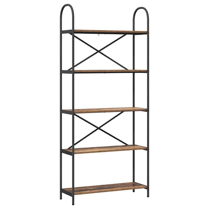Bogreol Gammelt træ 80 x 30 x 183 cm Konstrueret træ