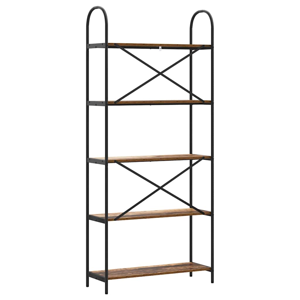 Bogreol Gammelt træ 80 x 30 x 183 cm Konstrueret træ