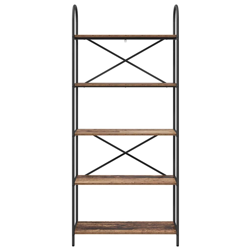Bogreol Gammelt træ 80 x 30 x 183 cm Konstrueret træ