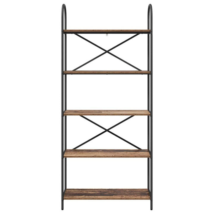 Bogreol Gammelt træ 80 x 30 x 183 cm Konstrueret træ