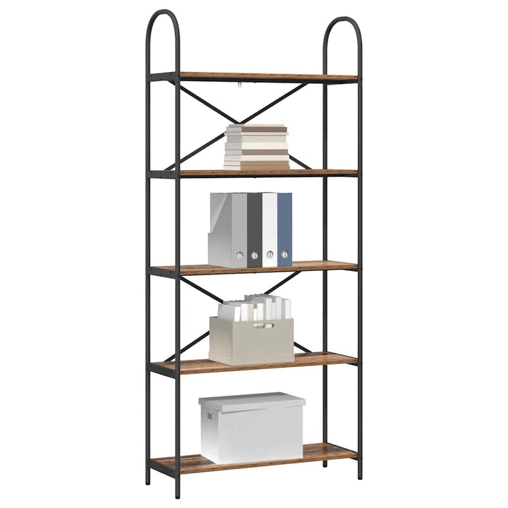 Bogreol Gammelt træ 80 x 30 x 183 cm Konstrueret træ