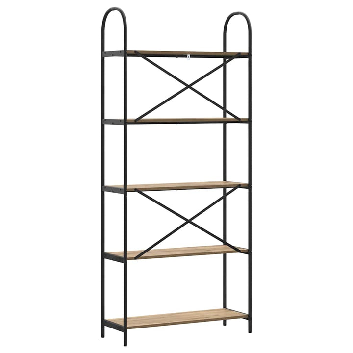 Bogreol Artisan Egetræ 80 x 30 x 183 cm Konstrueret træ