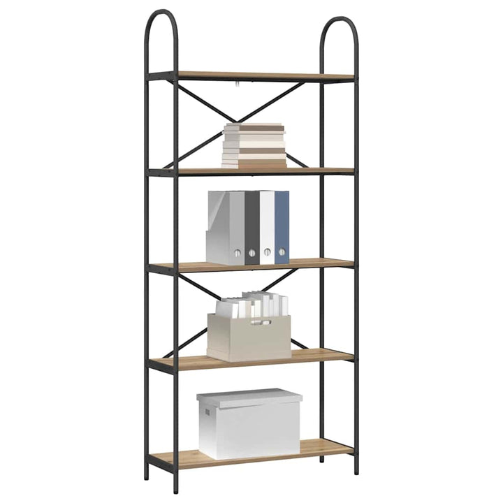 Bogreol Artisan Egetræ 80 x 30 x 183 cm Konstrueret træ