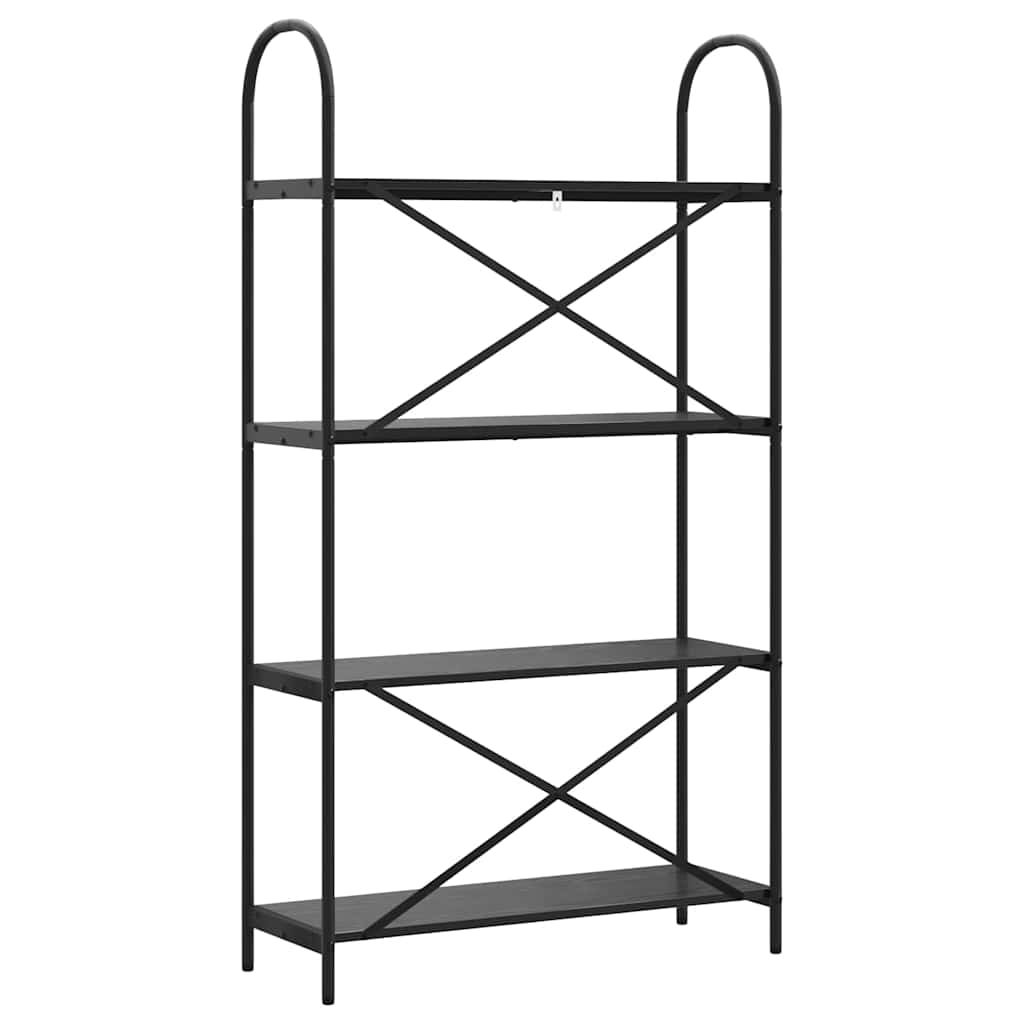 Bogreol Sort eg 80 x 30 x 146 cm Konstrueret træ