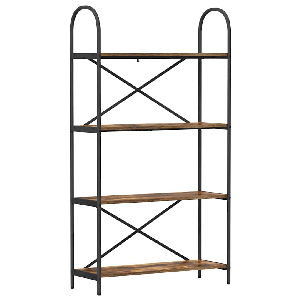 Bogreol Røget eg 80 x 30 x 146 cm Konstrueret træ