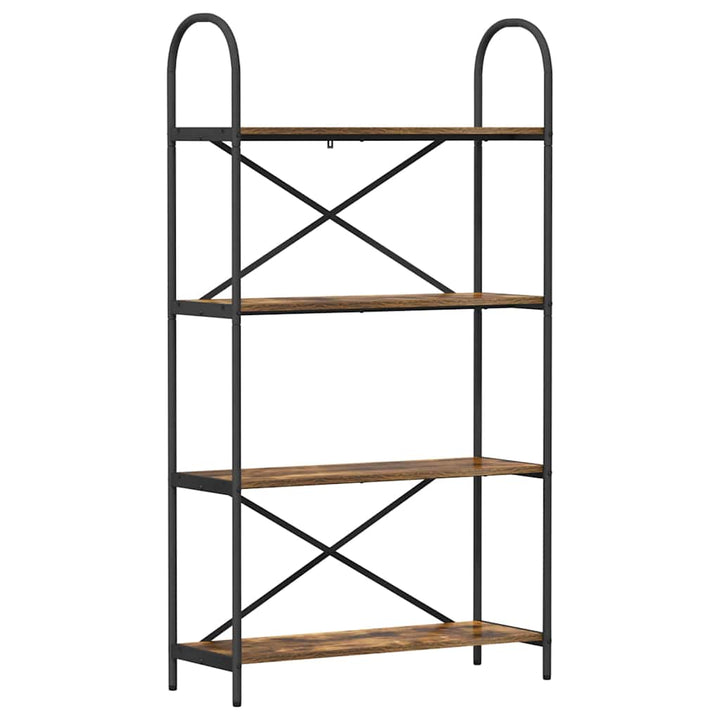 Bogreol Røget eg 80 x 30 x 146 cm Konstrueret træ