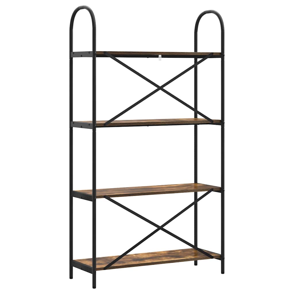 Bogreol Røget eg 80 x 30 x 146 cm Konstrueret træ