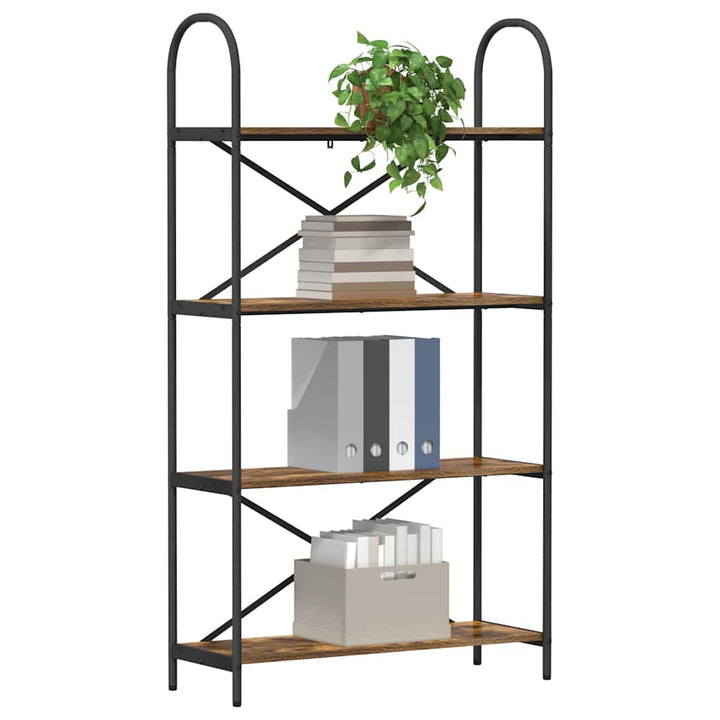 Bogreol Røget eg 80 x 30 x 146 cm Konstrueret træ