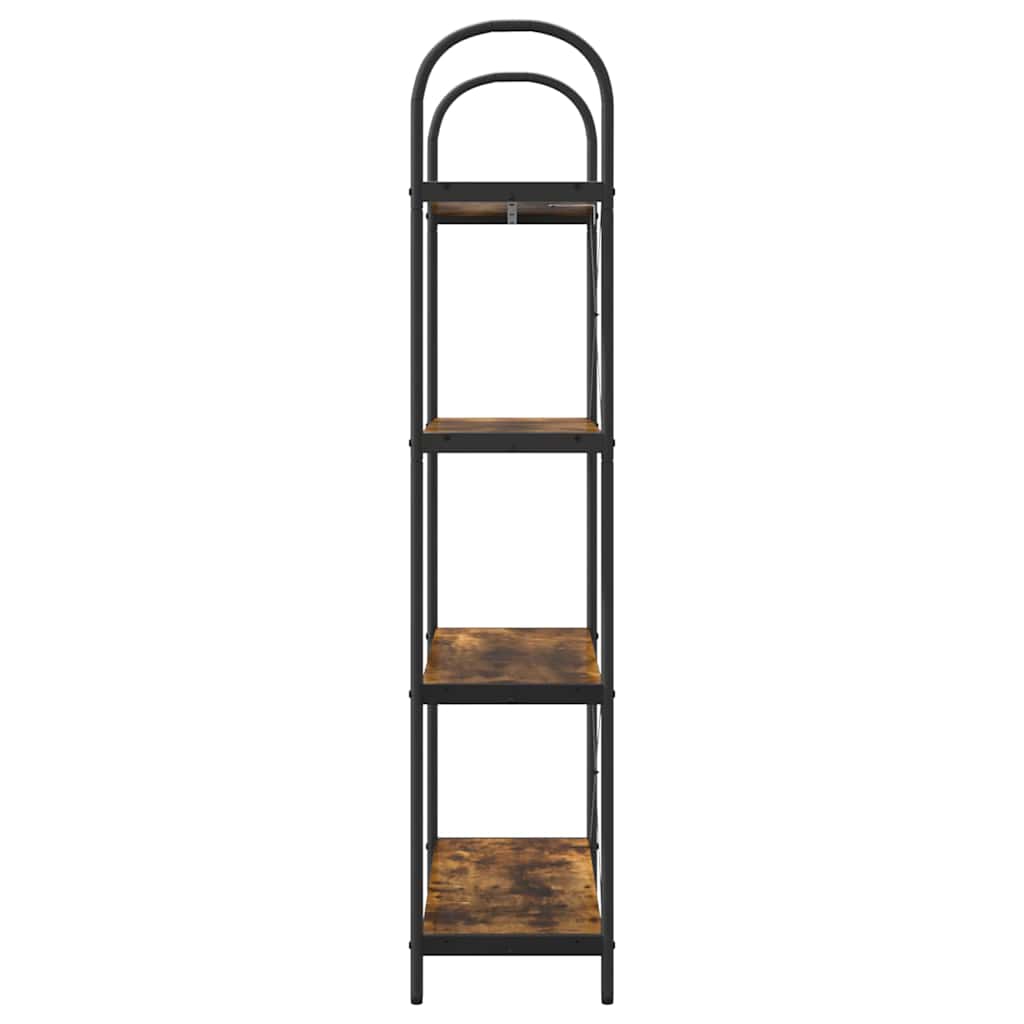 Bogreol Røget eg 80 x 30 x 146 cm Konstrueret træ