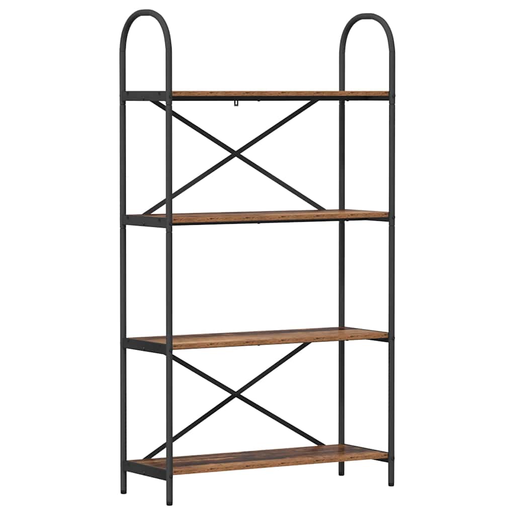 Bogreol Gammelt træ 80 x 30 x 146 cm Konstrueret træ