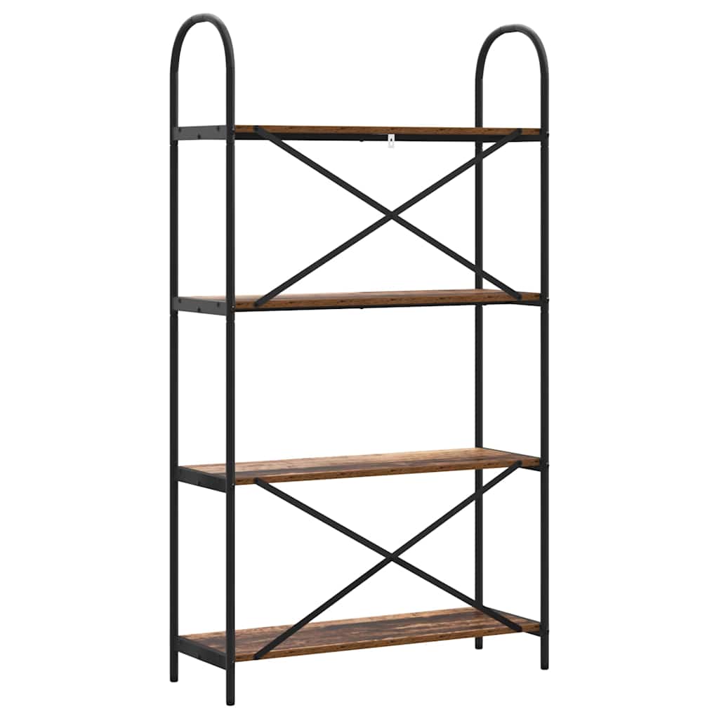 Bogreol Gammelt træ 80 x 30 x 146 cm Konstrueret træ