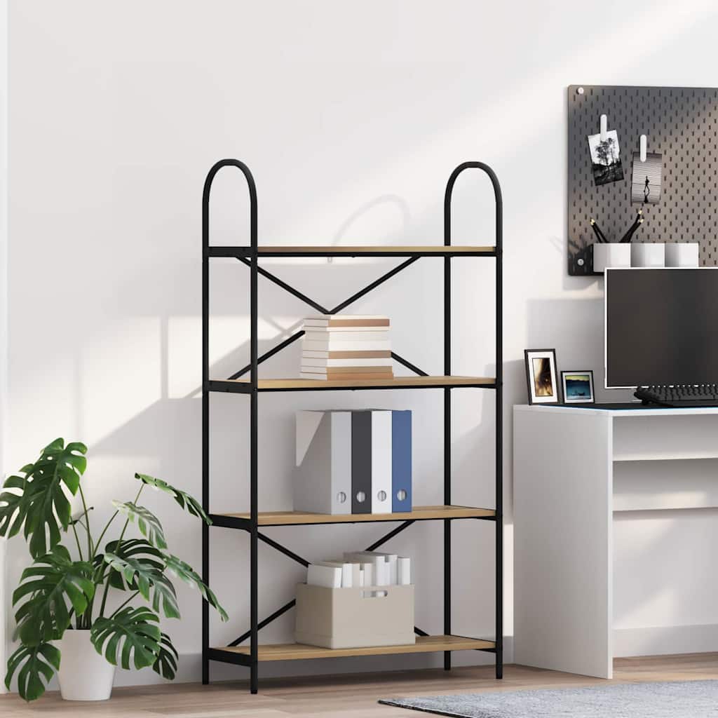 Bogreol Artisan Egetræ 80 x 30 x 146 cm Konstrueret træ