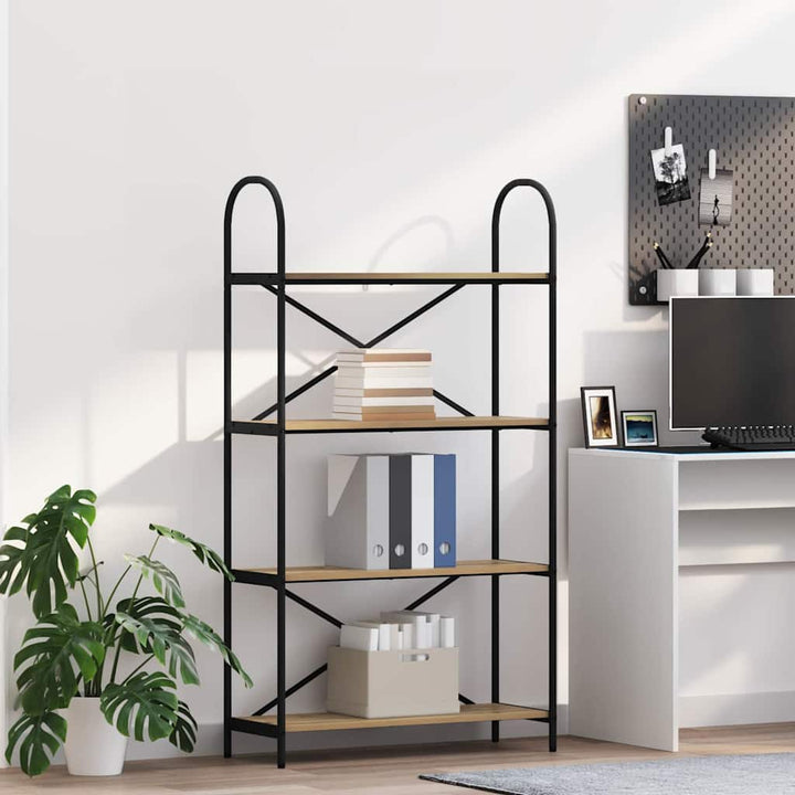 Bogreol Artisan Egetræ 80 x 30 x 146 cm Konstrueret træ