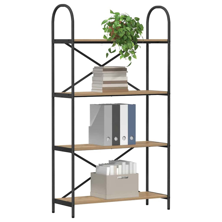Bogreol Artisan Egetræ 80 x 30 x 146 cm Konstrueret træ