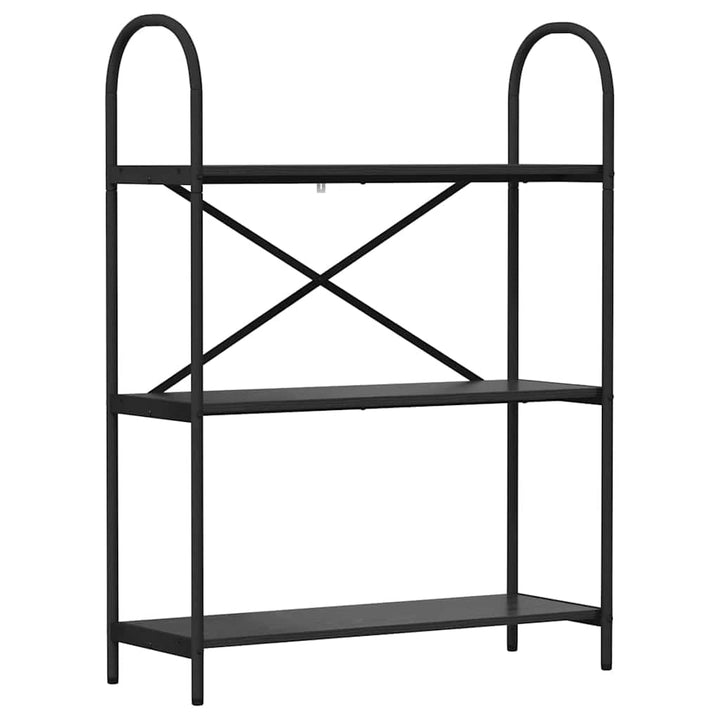 Bogreol Sort eg 80 x 30 x 109 cm Konstrueret træ