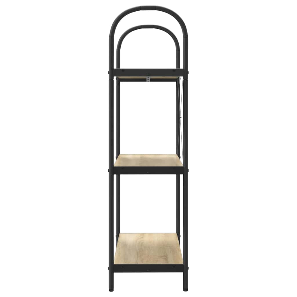 Bogreol 3 niveauer 80 x 30 x 109 cm Konstrueret træ Sonoma eg
