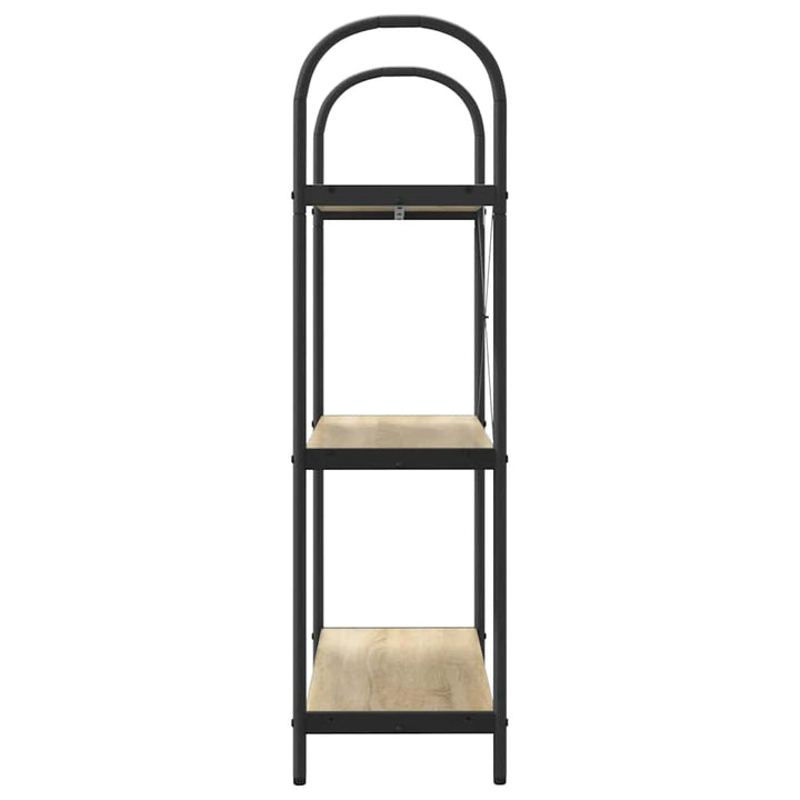 Bogreol 3 niveauer 80 x 30 x 109 cm Konstrueret træ Sonoma eg