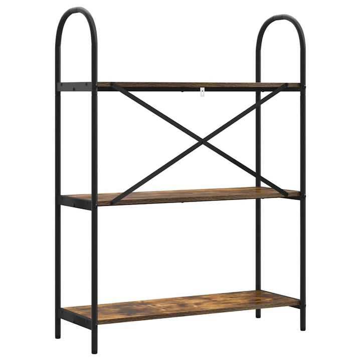 Bogreol Røget eg 80 x 30 x 109 cm Konstrueret træ