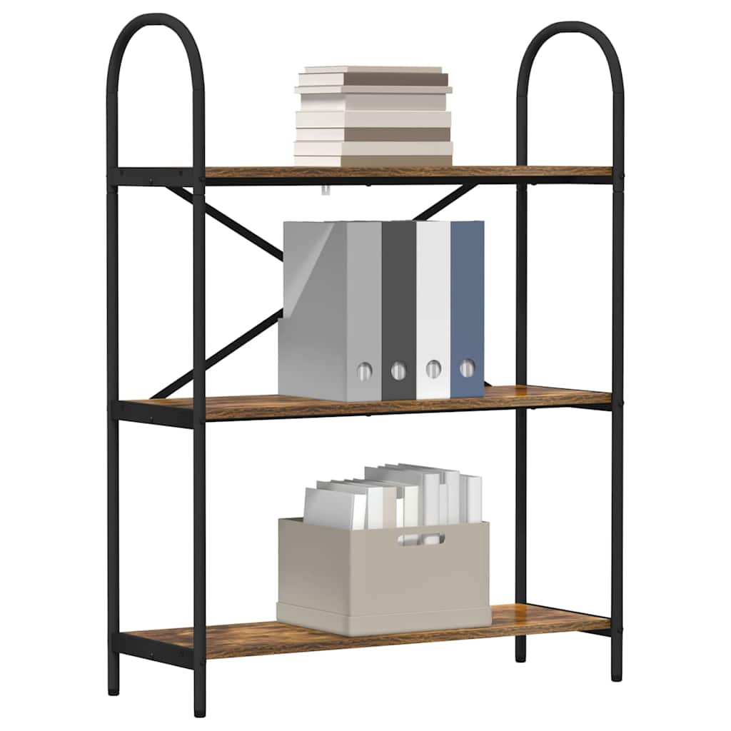 Bogreol Røget eg 80 x 30 x 109 cm Konstrueret træ