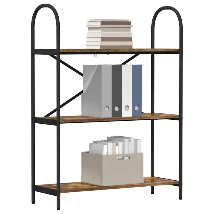 Bogreol Røget eg 80 x 30 x 109 cm Konstrueret træ