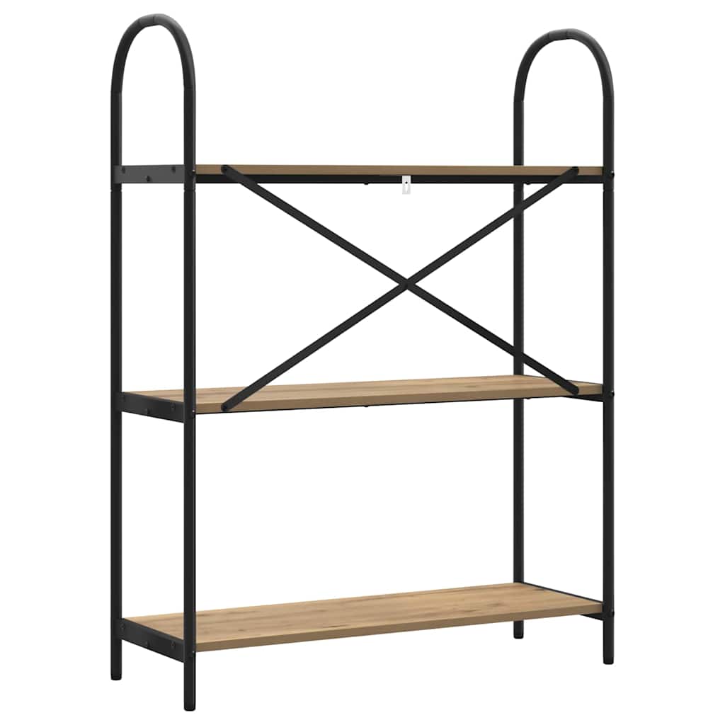 Bogreol Artisan Egetræ 80 x 30 x 109 cm Konstrueret træ