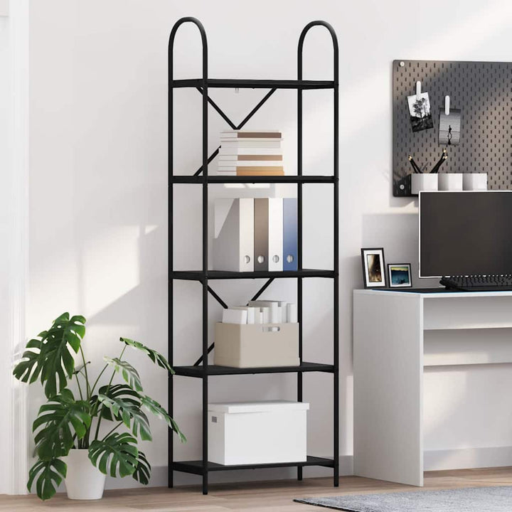 Bogreol Sort eg 60 x 30 x 183 cm Konstrueret træ