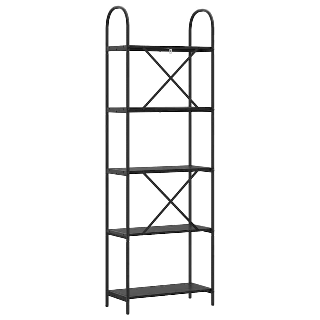 Bogreol Sort eg 60 x 30 x 183 cm Konstrueret træ
