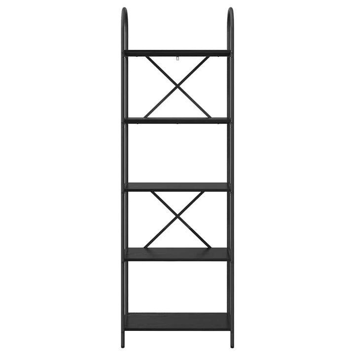 Bogreol Sort eg 60 x 30 x 183 cm Konstrueret træ