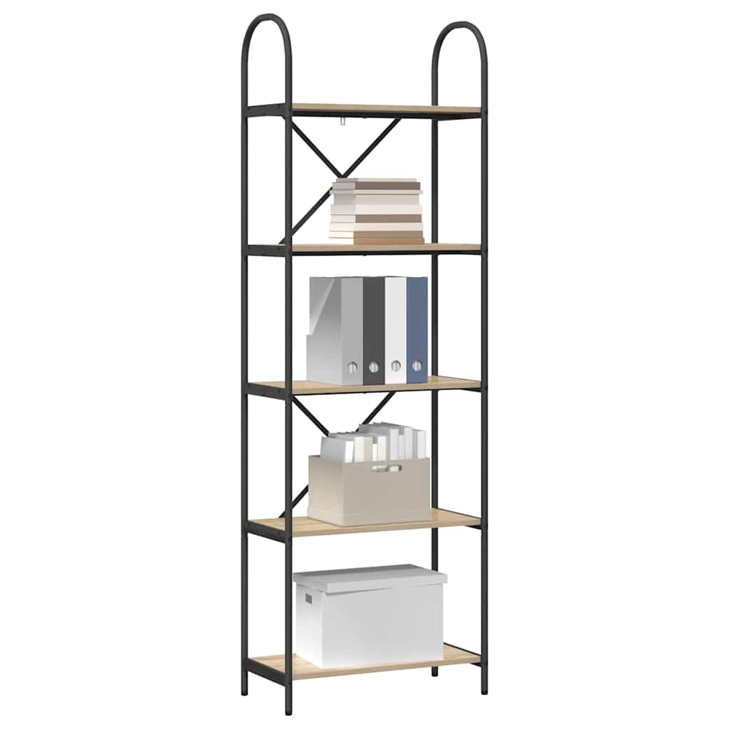 Bogreol Sonoma eg 60 x 30 x 183 cm Konstrueret træ
