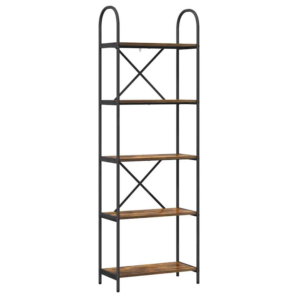 Bogreol Røget eg 60 x 30 x 183 cm Konstrueret træ