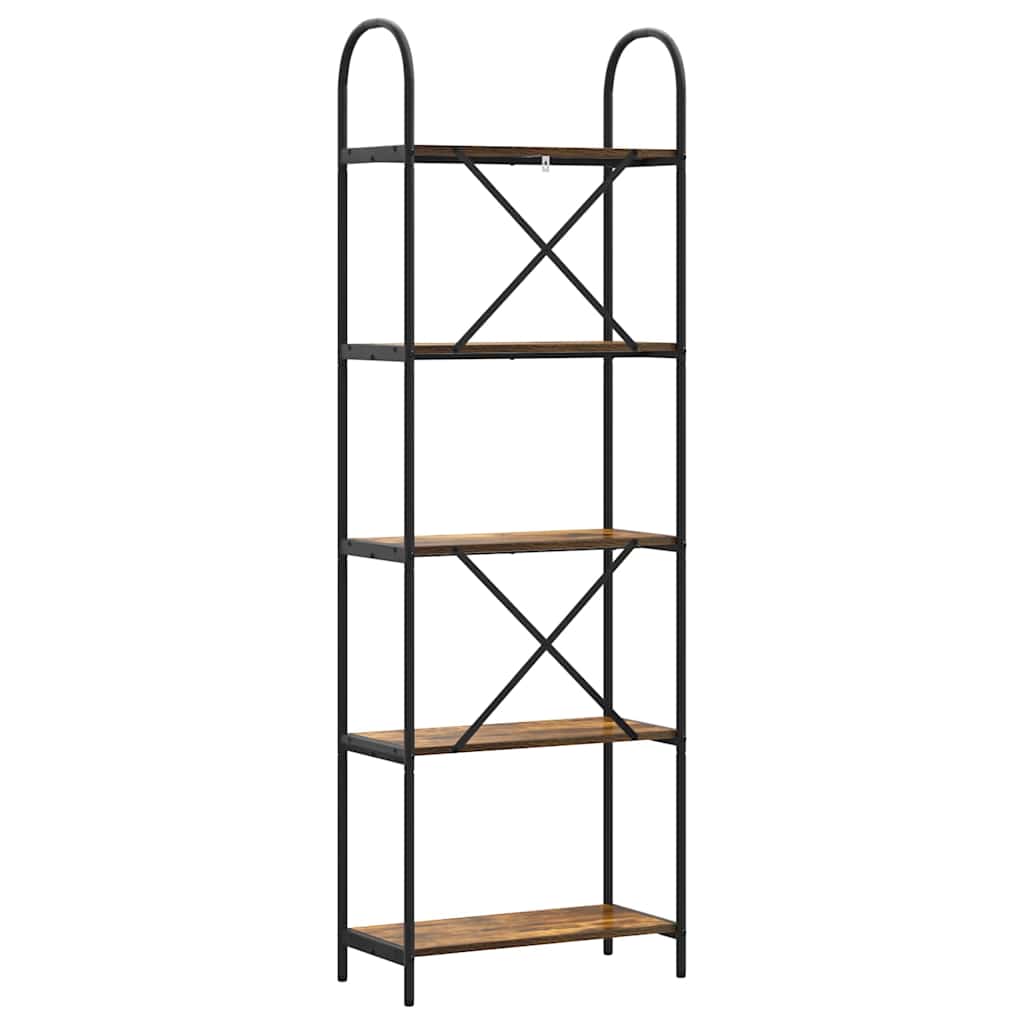 Bogreol Røget eg 60 x 30 x 183 cm Konstrueret træ