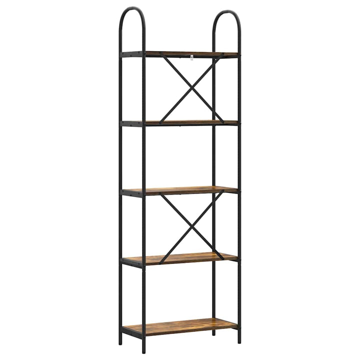 Bogreol Røget eg 60 x 30 x 183 cm Konstrueret træ