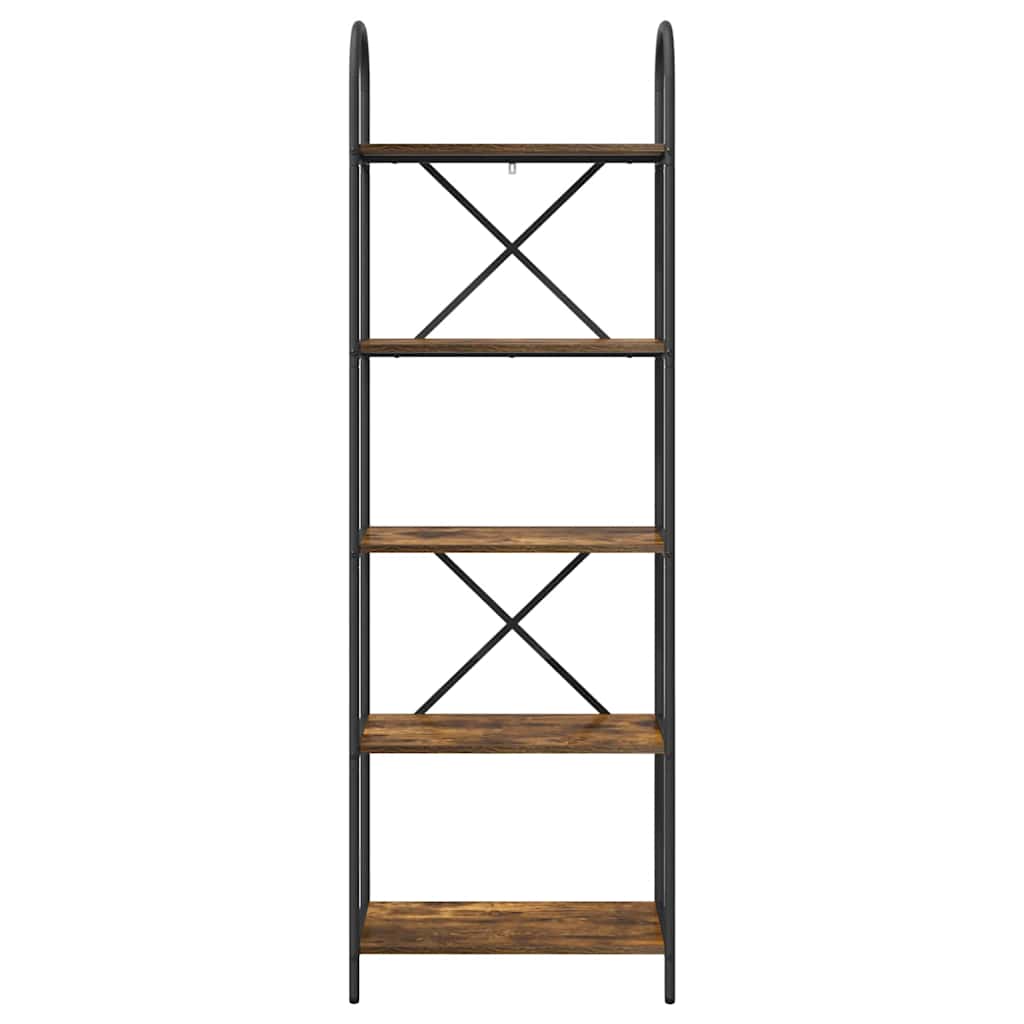 Bogreol Røget eg 60 x 30 x 183 cm Konstrueret træ