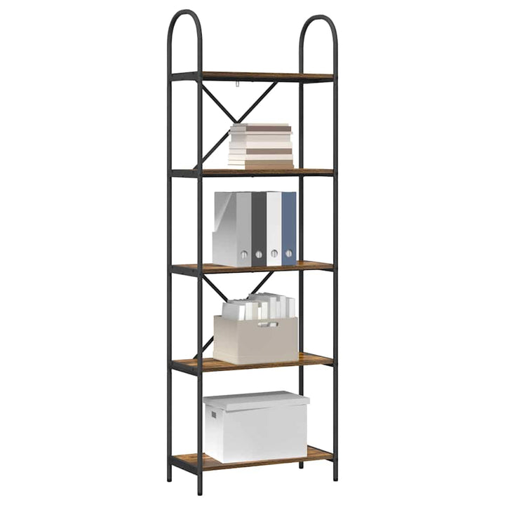 Bogreol Røget eg 60 x 30 x 183 cm Konstrueret træ