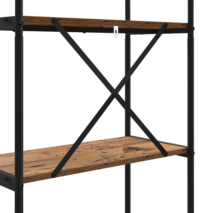 Bogreol Gammelt træ 60 x 30 x 183 cm Konstrueret træ