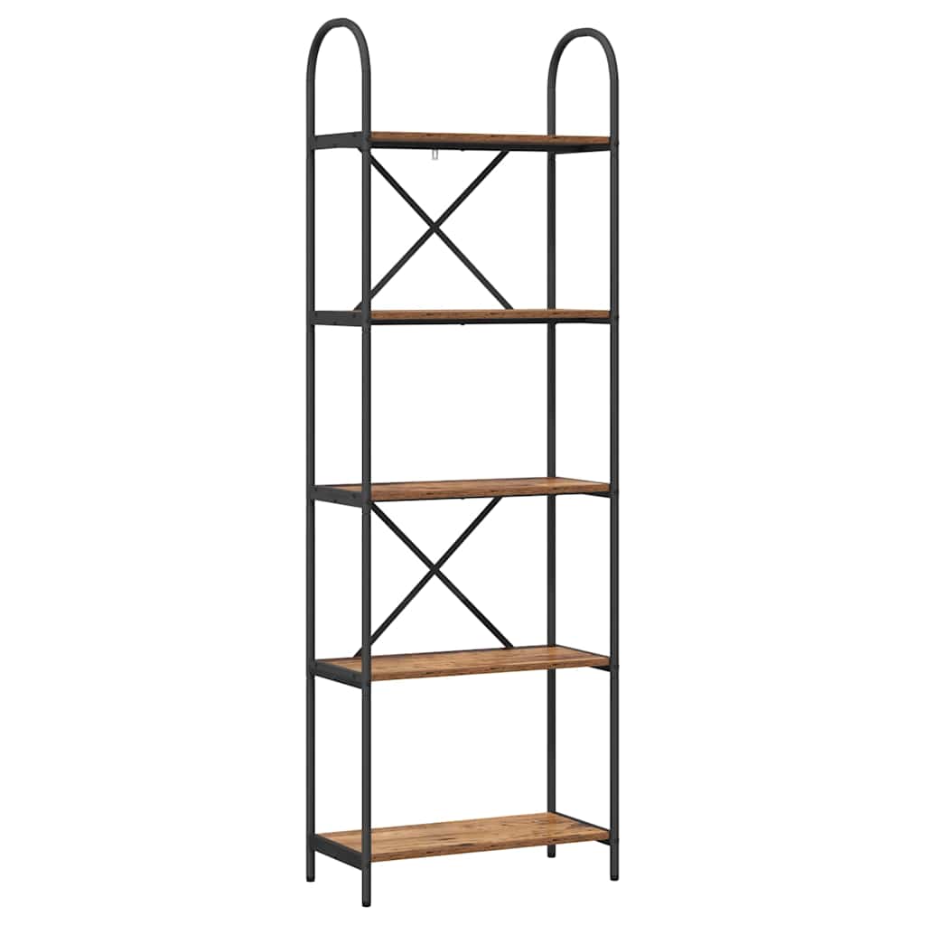 Bogreol Gammelt træ 60 x 30 x 183 cm Konstrueret træ