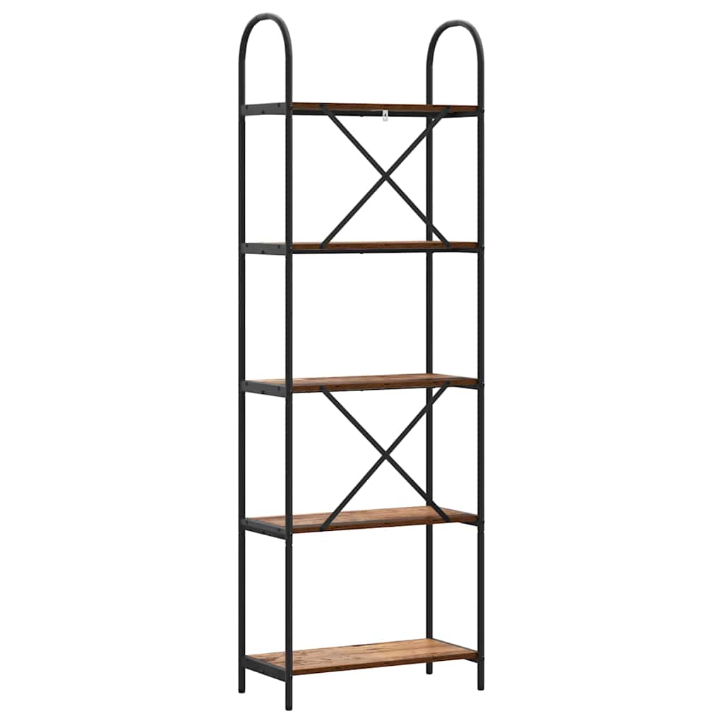 Bogreol Gammelt træ 60 x 30 x 183 cm Konstrueret træ