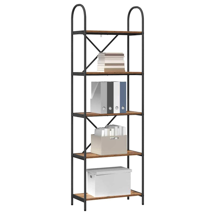Bogreol Gammelt træ 60 x 30 x 183 cm Konstrueret træ