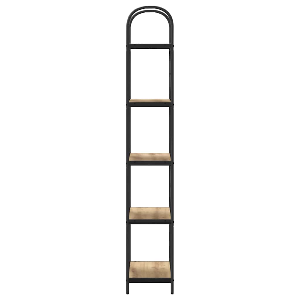 Bogreol 5 niveauer 60 x 30 x 183 cm Konstrueret træ