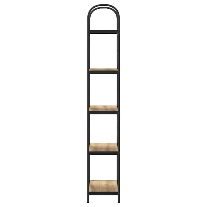 Bogreol 5 niveauer 60 x 30 x 183 cm Konstrueret træ