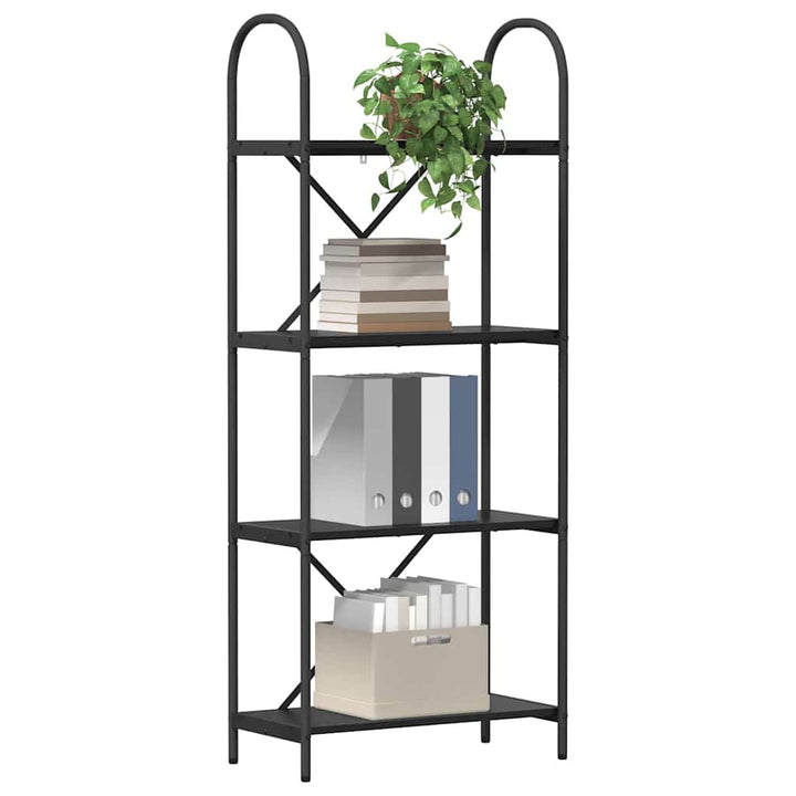 Bogreol Sort eg 60 x 30 x 146 cm Konstrueret træ