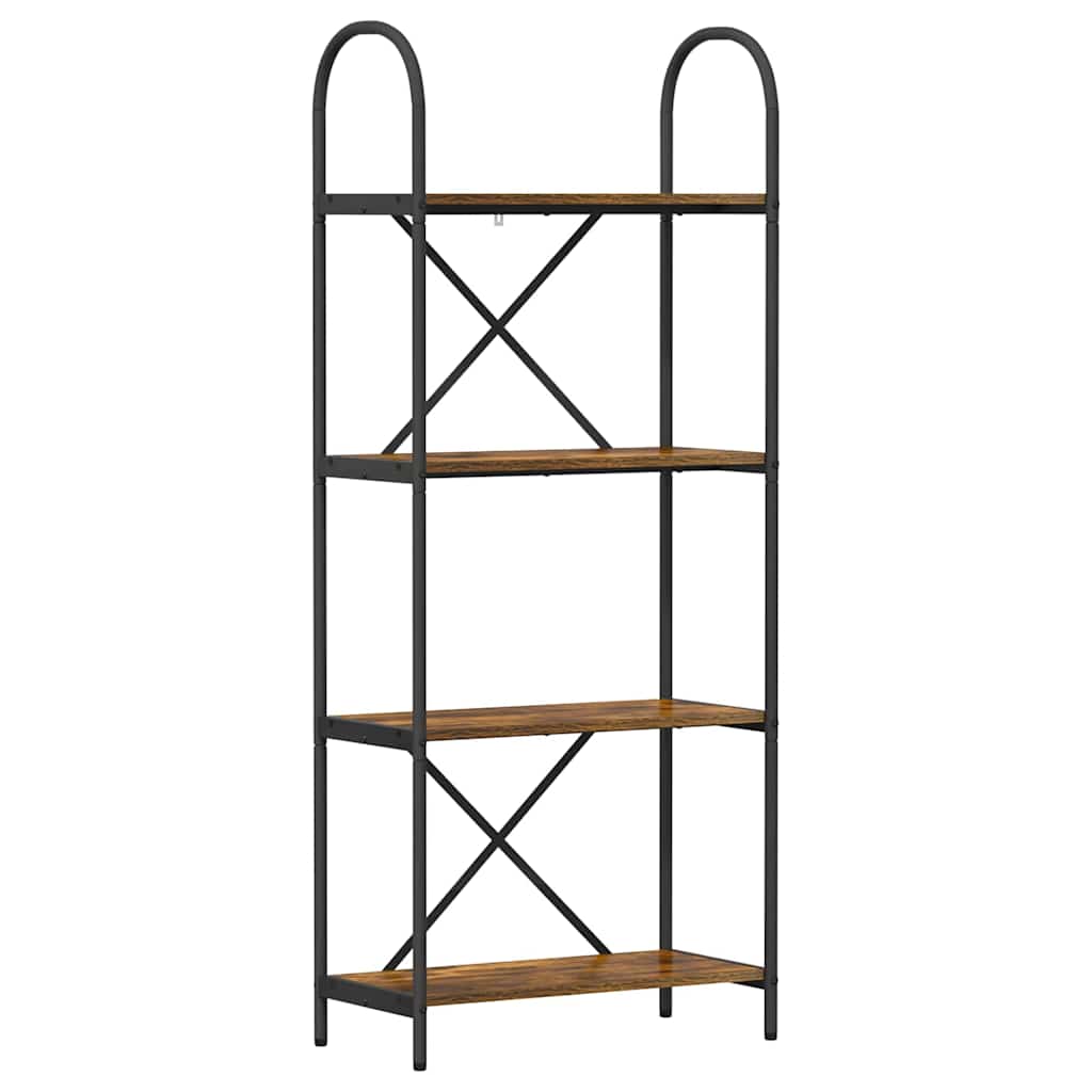 Bogreol Røget eg 60 x 30 x 146 cm Konstrueret træ