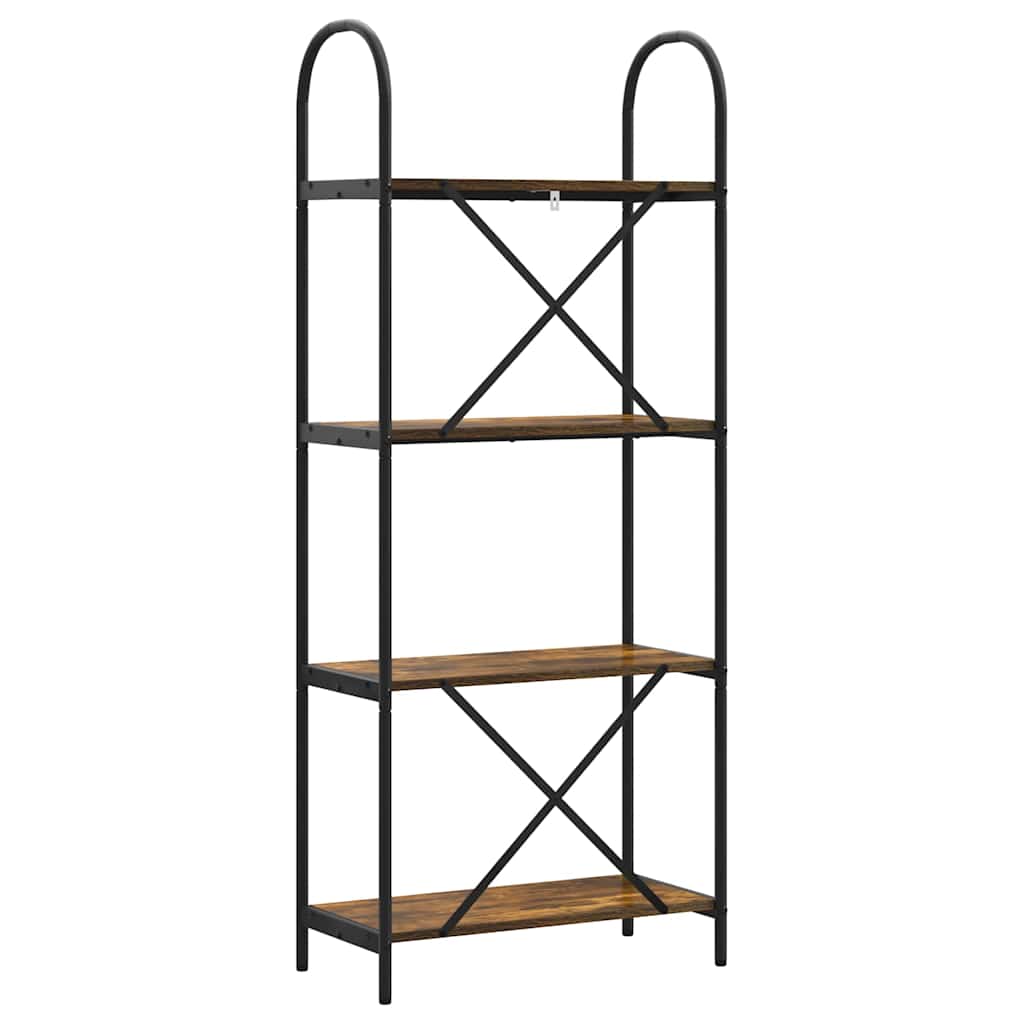 Bogreol Røget eg 60 x 30 x 146 cm Konstrueret træ