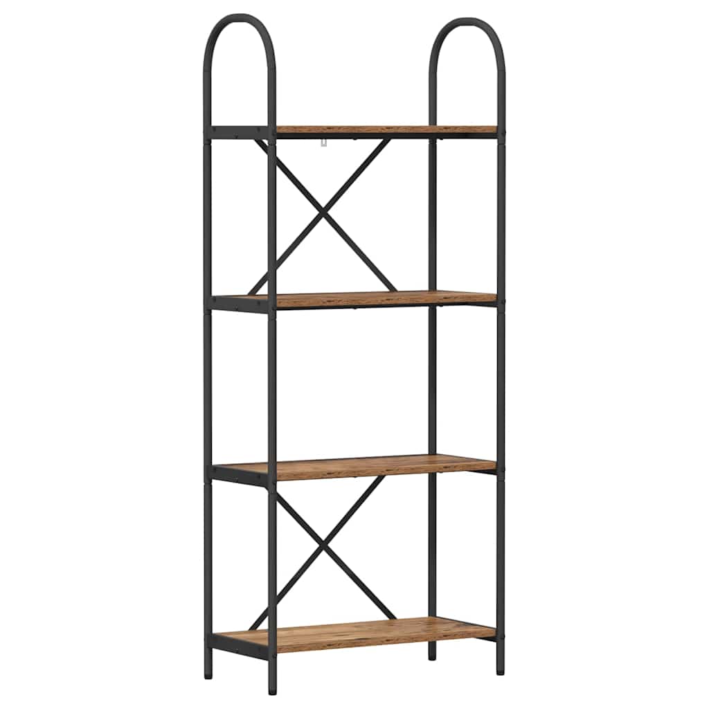 Bogreol Gammelt træ 60 x 30 x 146 cm Konstrueret træ